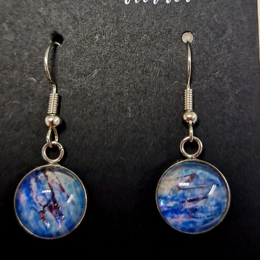 Blue haze  drop Earrings.