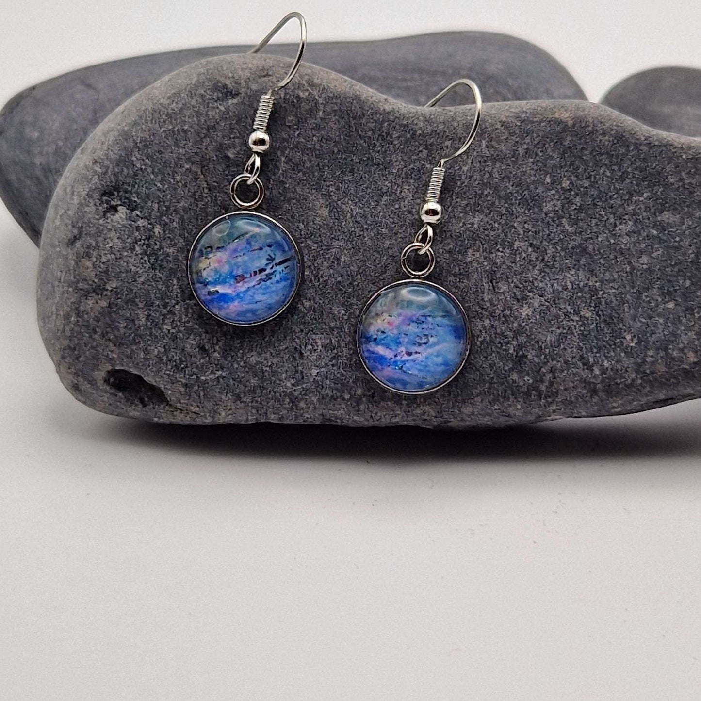 Blue haze  drop Earrings.