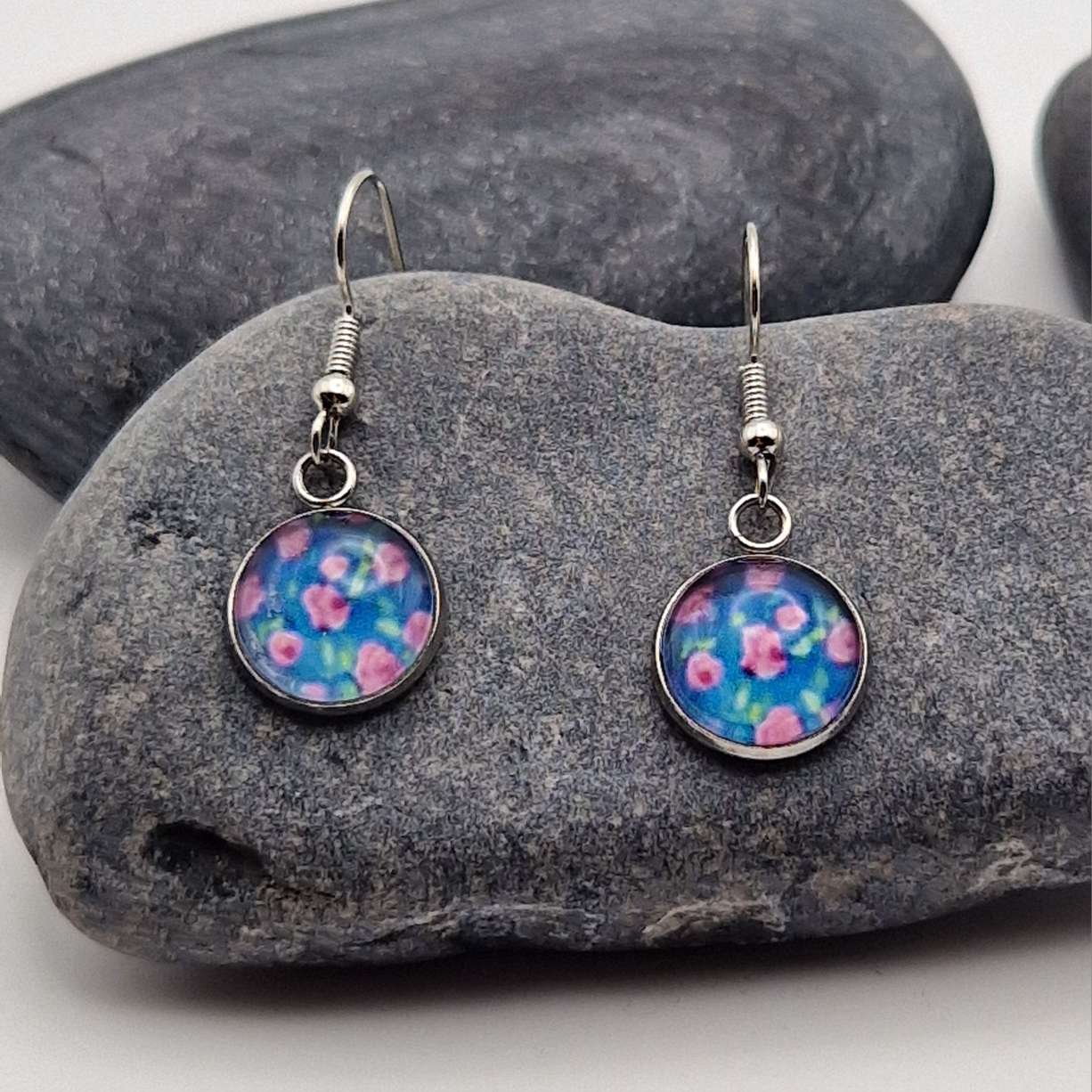 Vintage pink roses Earrings