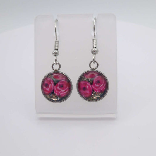 heart of rose   dangle earrings