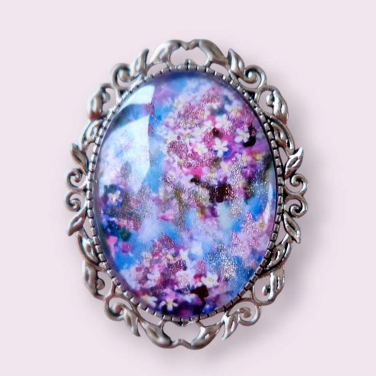 handcrafted  floral " touch of spring"Brooch