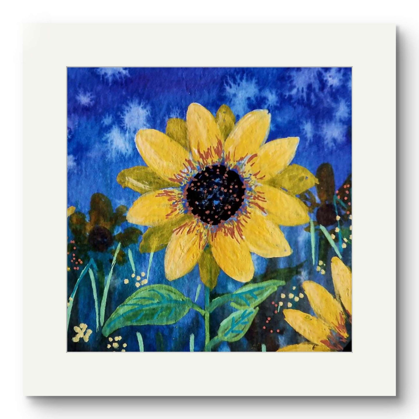 Wildlife and floral collection of Small Framed prints. 7" x7" white wooden frames. Comes with a mini easel for display purposes.