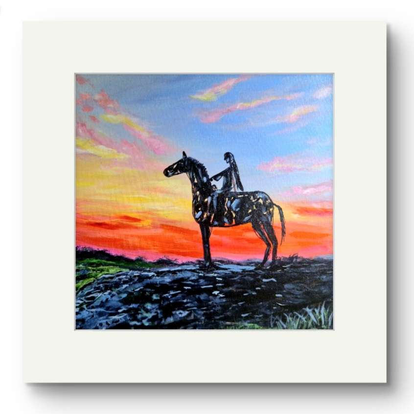 Wildlife and floral collection of Small Framed prints. 7" x7" white wooden frames. Comes with a mini easel for display purposes.