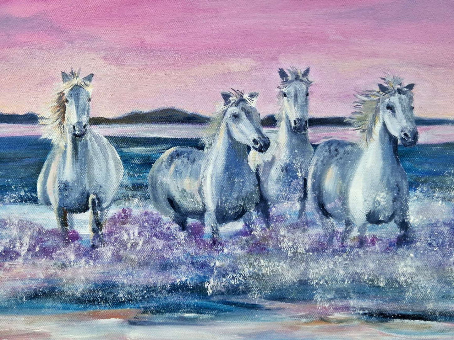 Running Free - Original Irish Oil Painting of Wild Horses | Margaret Rattigan Art
