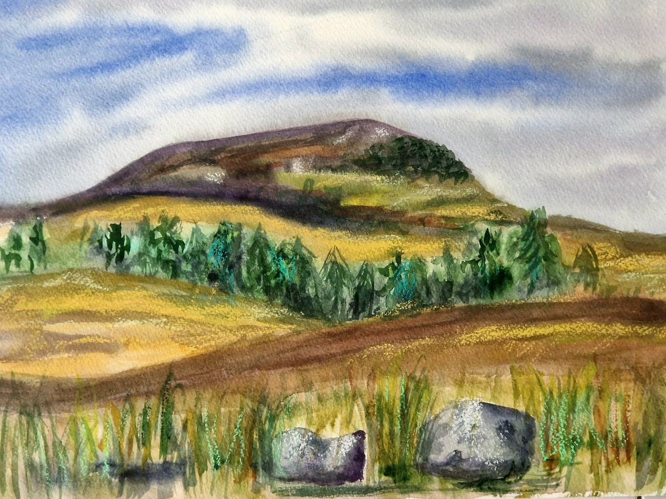 Cuilcagh mountain,Cavan. Watercolour painting.Limited edition prints