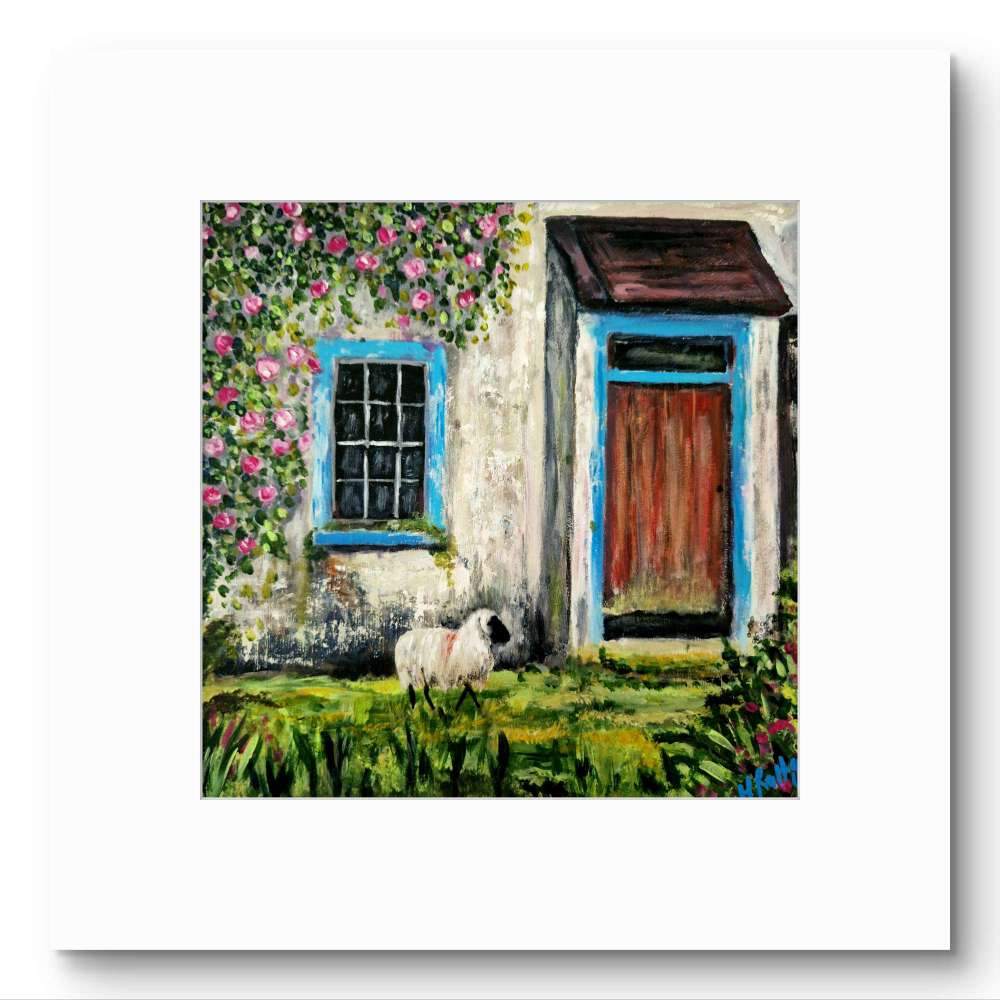 Wildlife and floral collection of Small Framed prints. 7" x7" white wooden frames. Comes with a mini easel for display purposes.