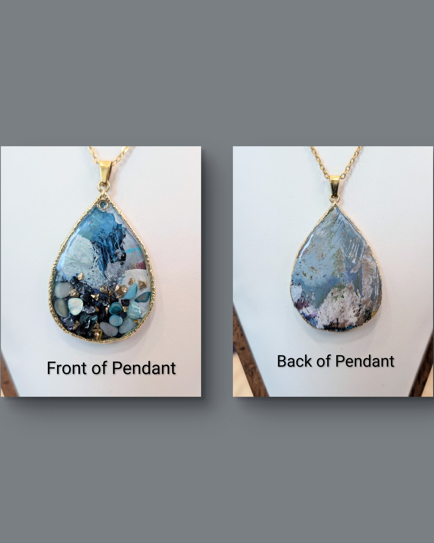 Artist Palette collection. Unique handmade one off pendants.