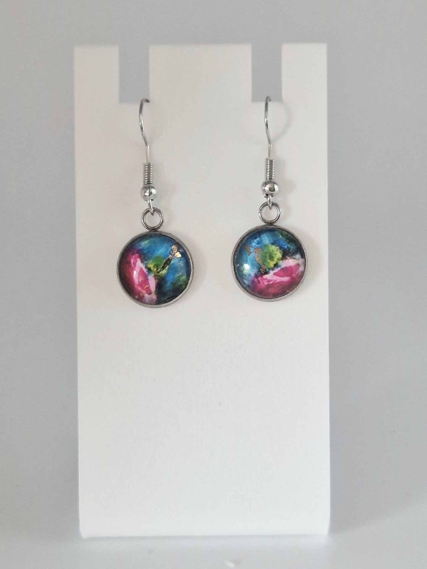 Wild Rose Art Earrings