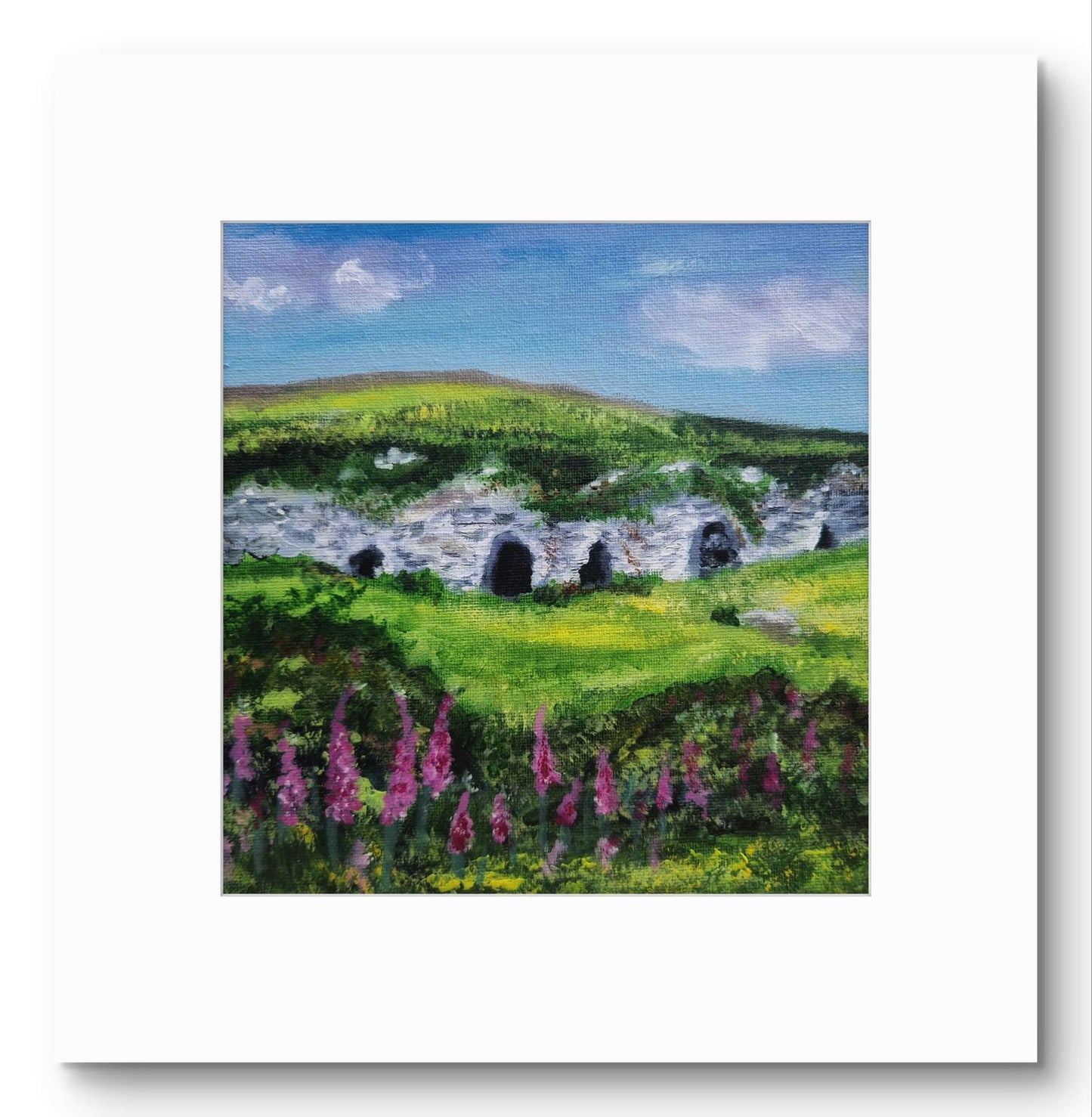 Wildlife and floral collection of Small Framed prints. 7" x7" white wooden frames. Comes with a mini easel for display purposes.