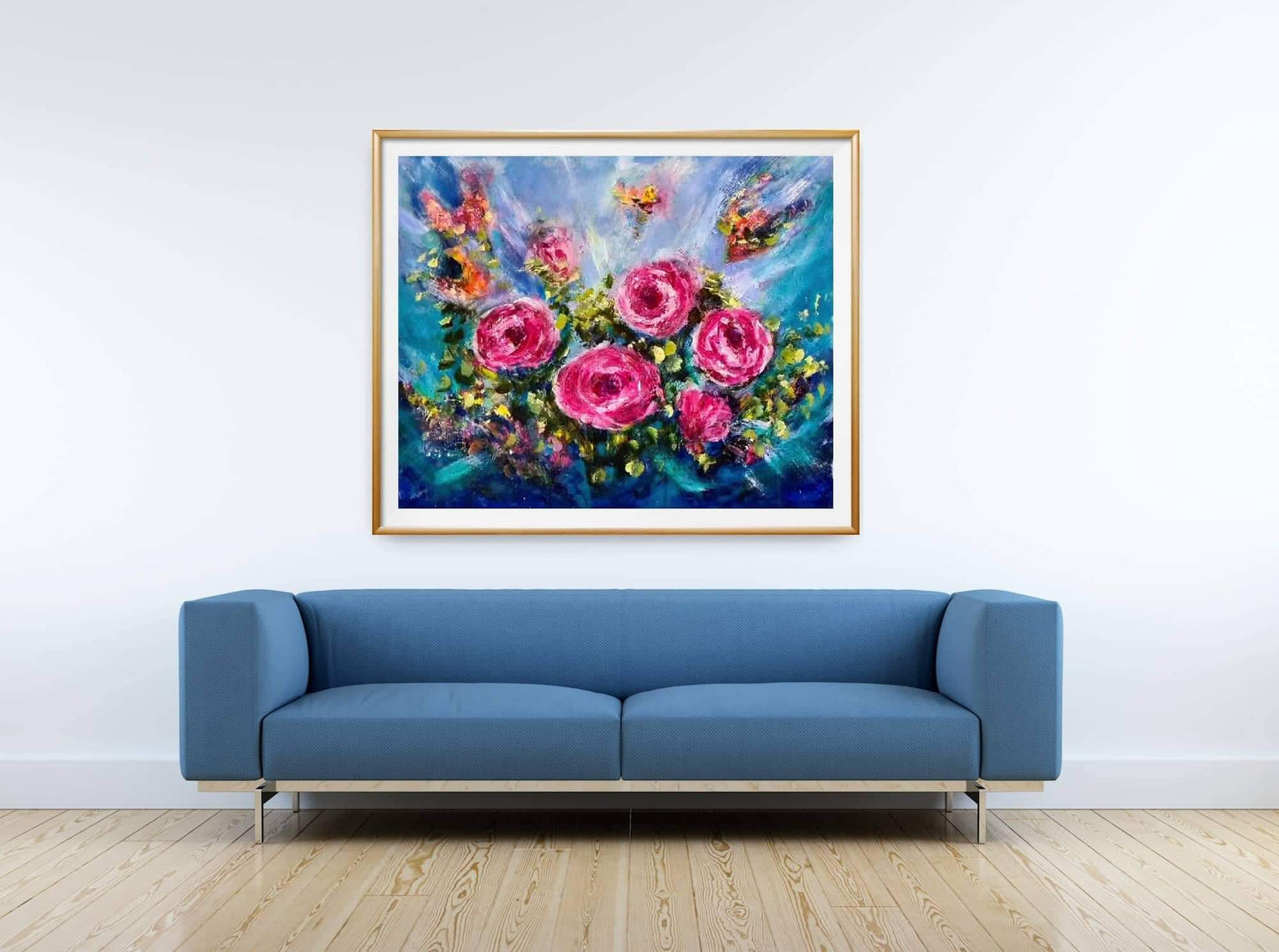 Vintage Shabby Chic Pink Rose — Limited Edition Signed Print | Irish Floral Art