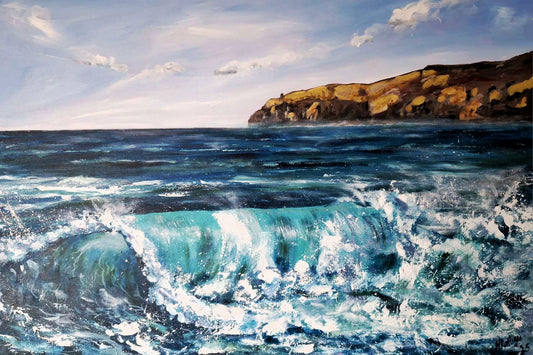 Donegal Shore, Original painting Acrylic by margaret rattigan