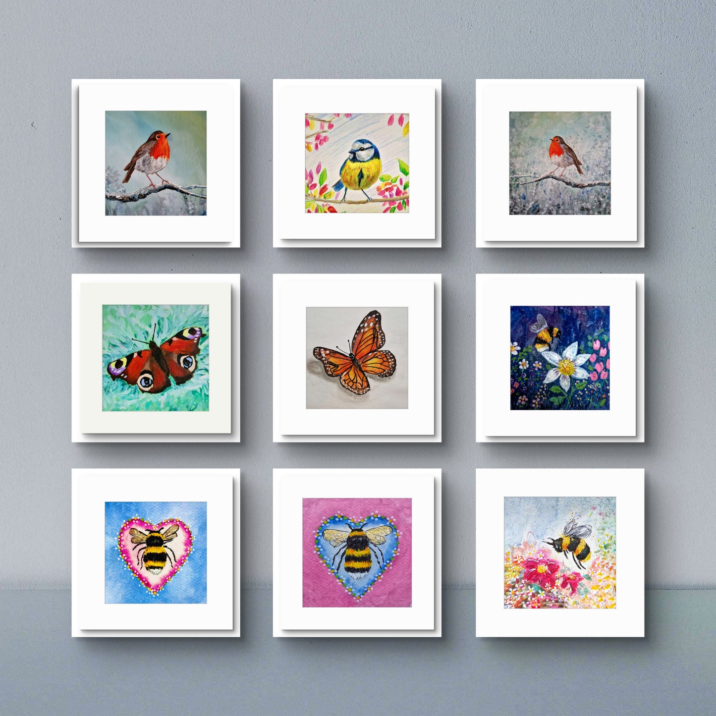Miniature Memories. Framed Gift Set. Click on this description to see full list of mini prints, click on the txt  option to see the image