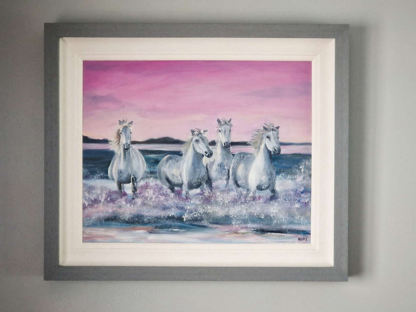 Running free, original painting by Margaret Rattigan..