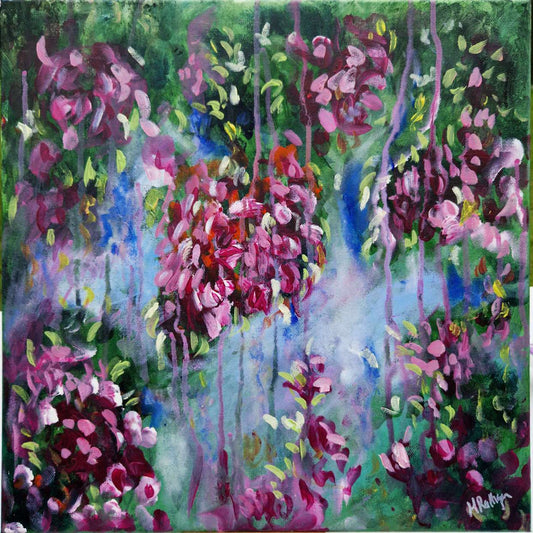 Tumbling Blossoms , original floral paintings by Margaret rattigan