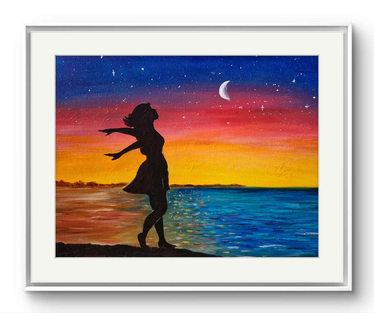 Greeting the new moon Limited edition print.