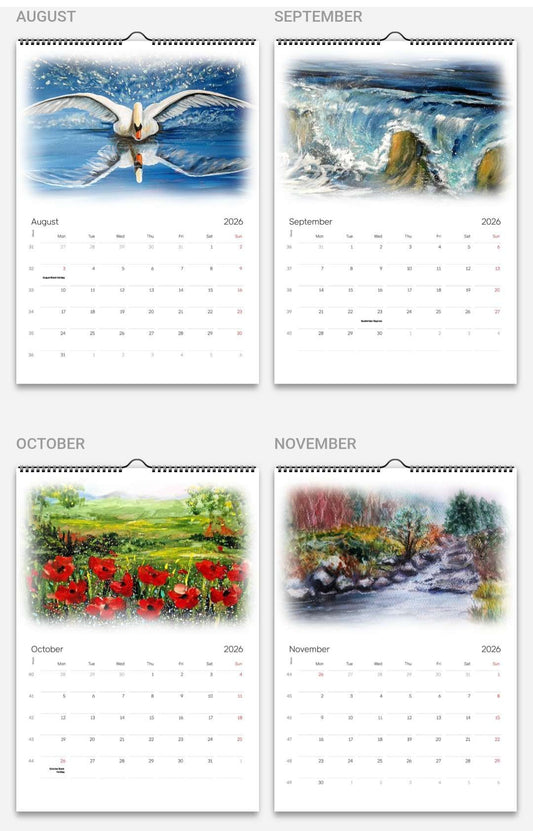 2026 Art Calendar - Original Irish Art by Margaret Rattigan