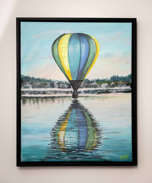 Hot Air Balloons Over Boyle - Original Acrylic Painting on Canvas