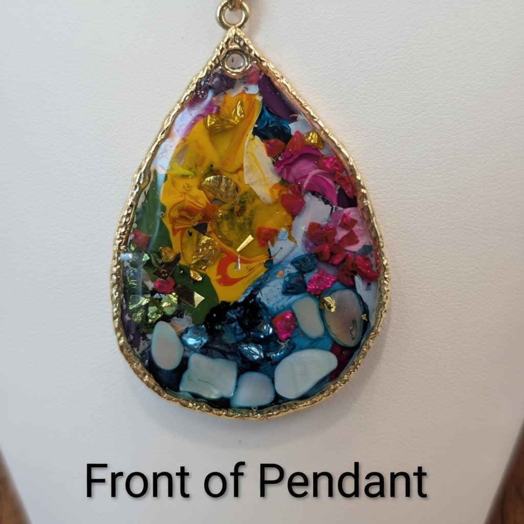 Artist Palette collection. Unique handmade one off pendants.