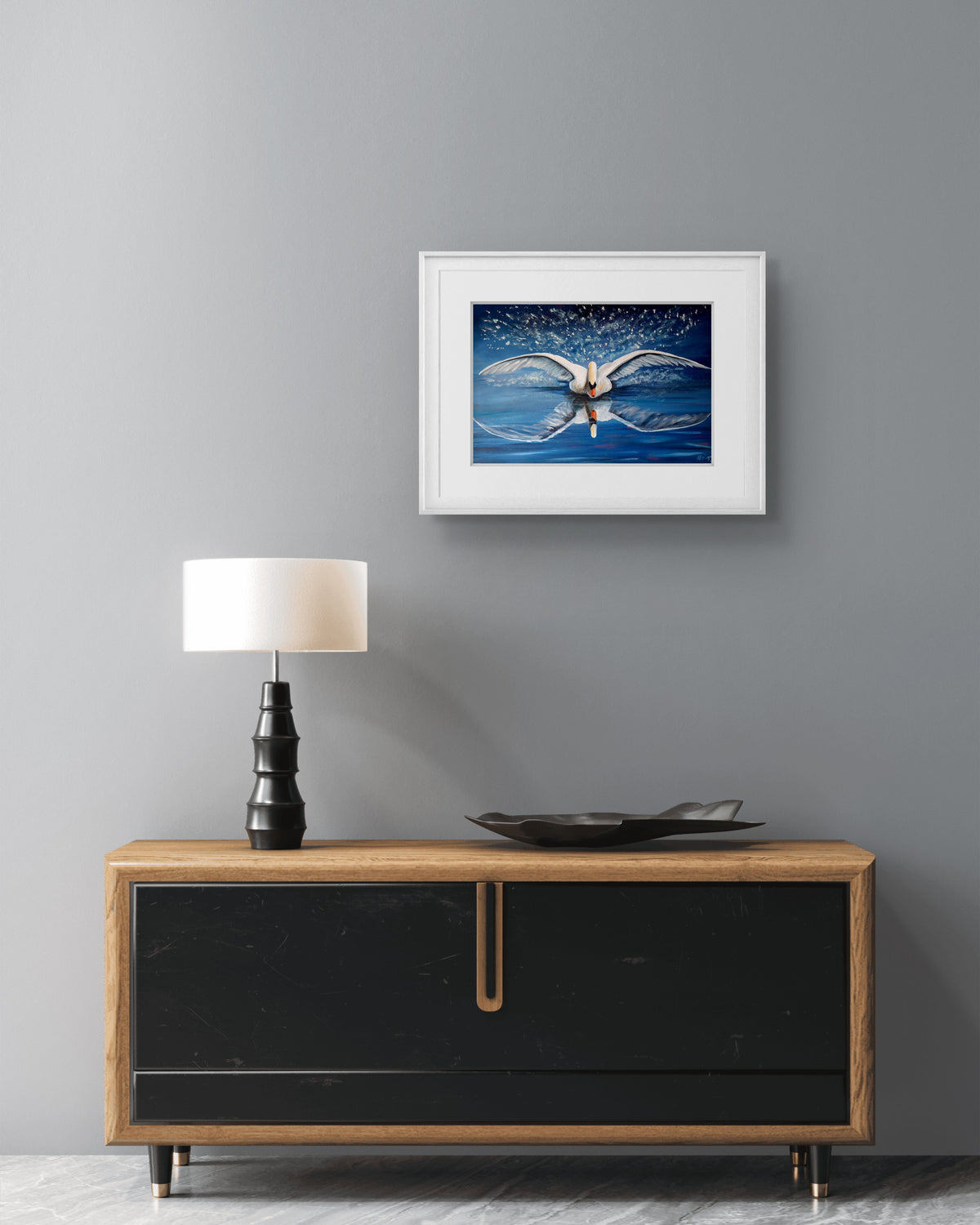 Swan reflection, When Time stands still, Limited edition signed prints.