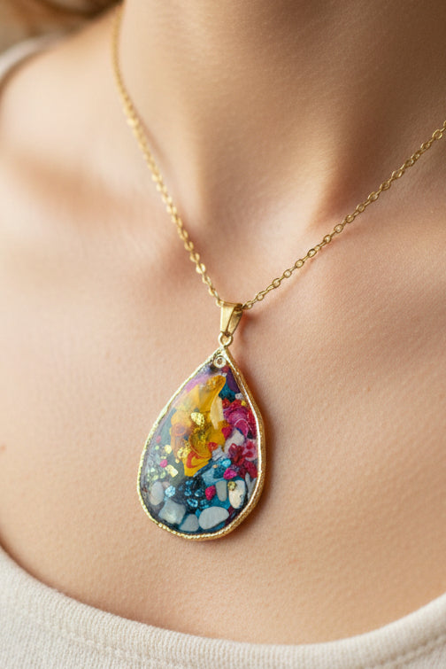 Artist Palette collection. Unique handmade one off pendants.