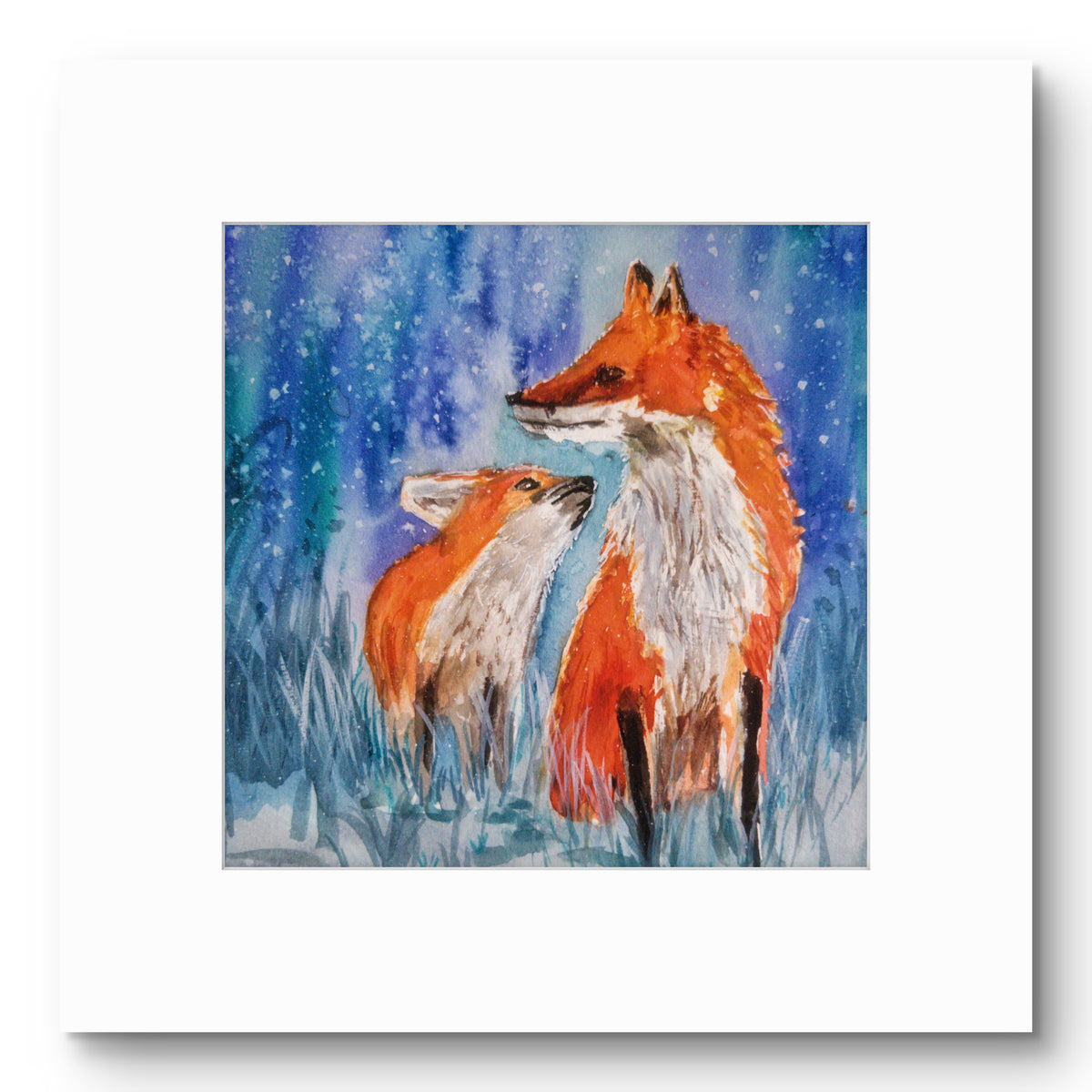 Hey mum  featuring a mother and baby fox| Miniature Memory. NEW