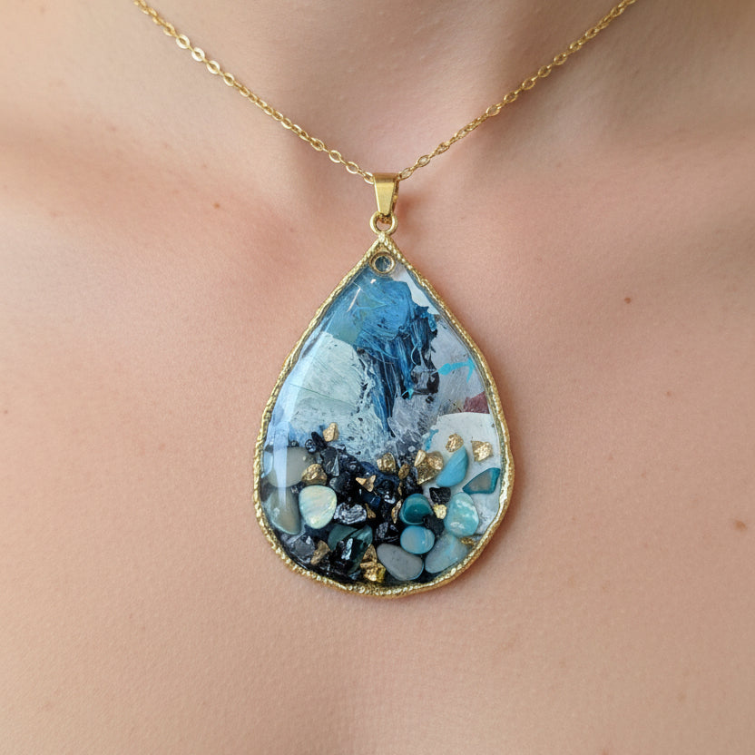 Artist Palette collection. Unique handmade one off pendants.