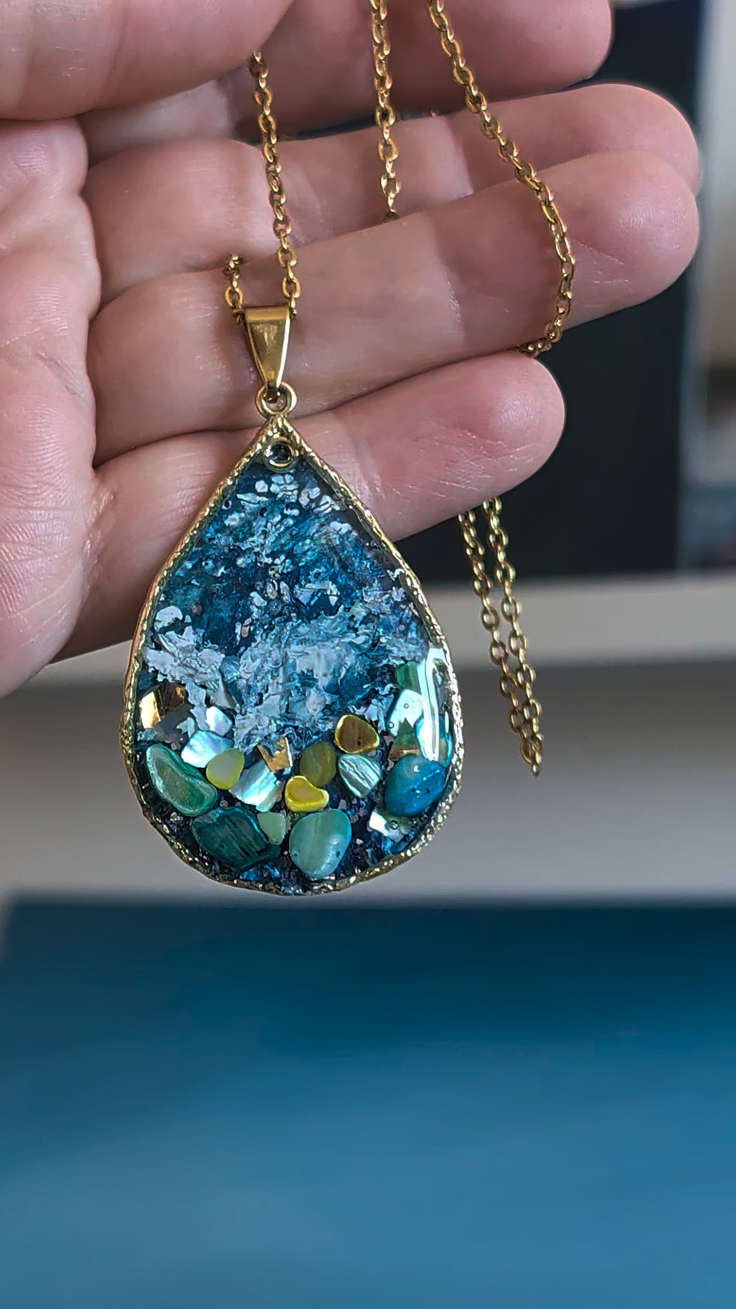 Artist Palette collection. Unique handmade one off pendants. (Copy)