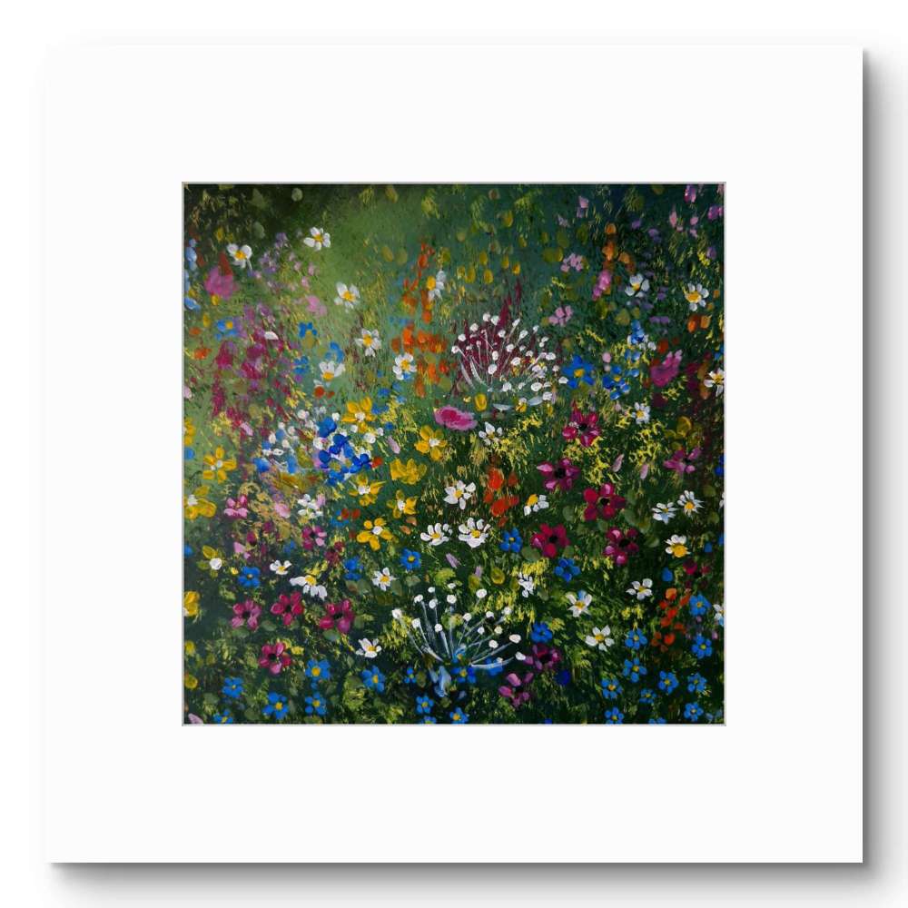 Wildlife and floral collection of Small Framed prints. 7" x7" white wooden frames. Comes with a mini easel for display purposes.