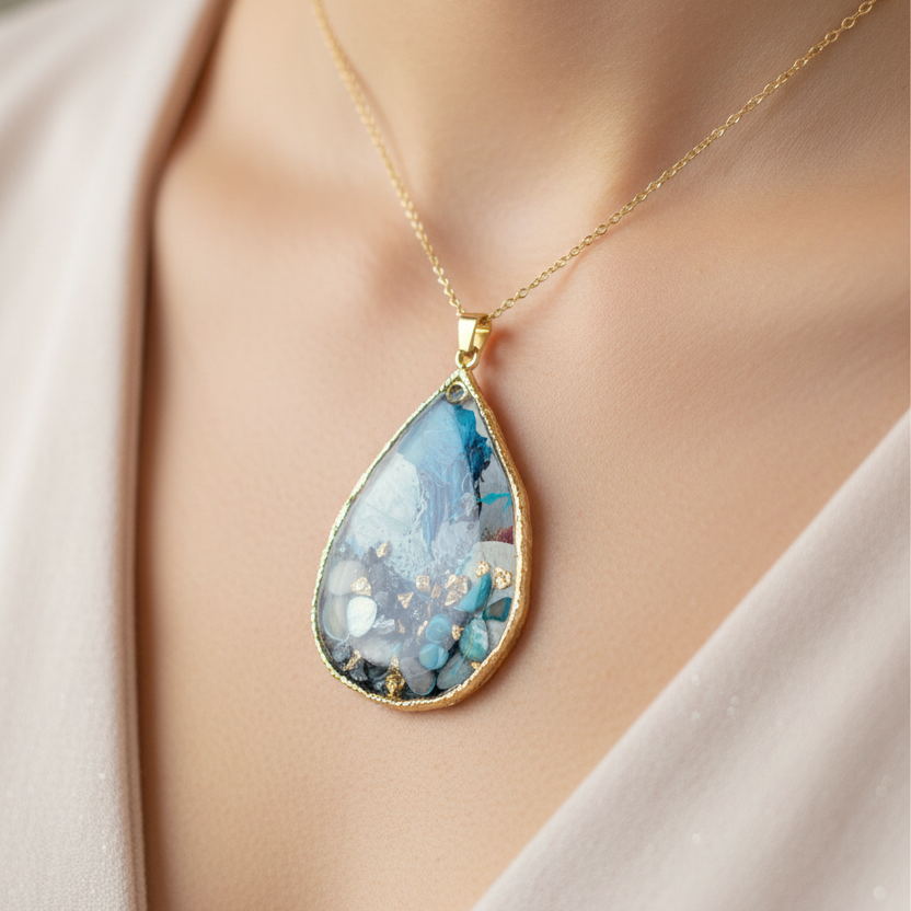 Artist Palette collection. Unique handmade one off pendants.