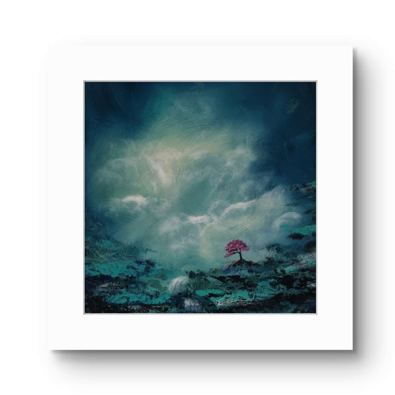 Wildlife and floral collection of Small Framed prints. 7" x7" white wooden frames. Comes with a mini easel for display purposes.