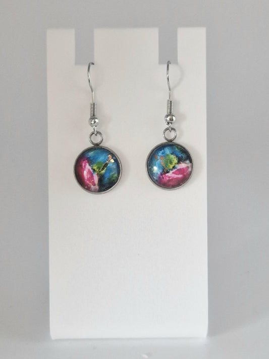Wild Rose Art Earrings