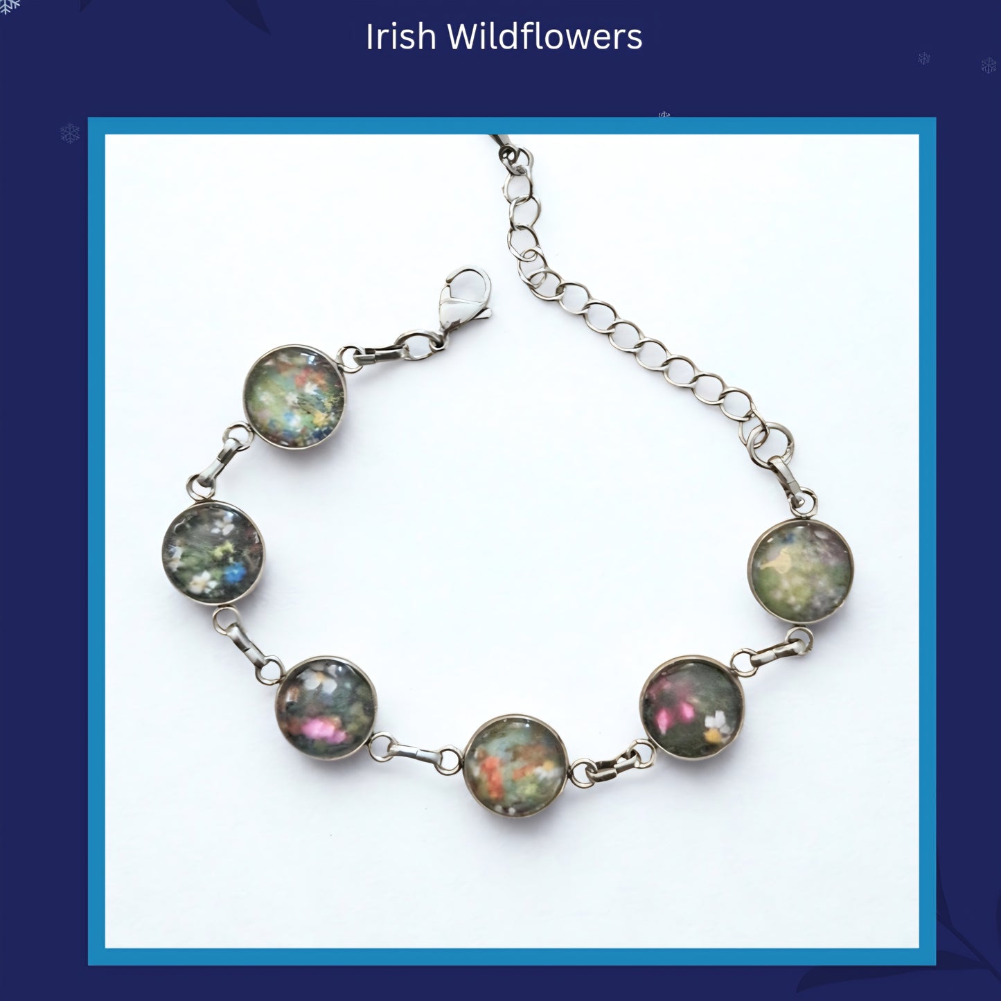 Handmade Art Glass Bracelet with Gold Leaf - Original Design, Irish Artist.