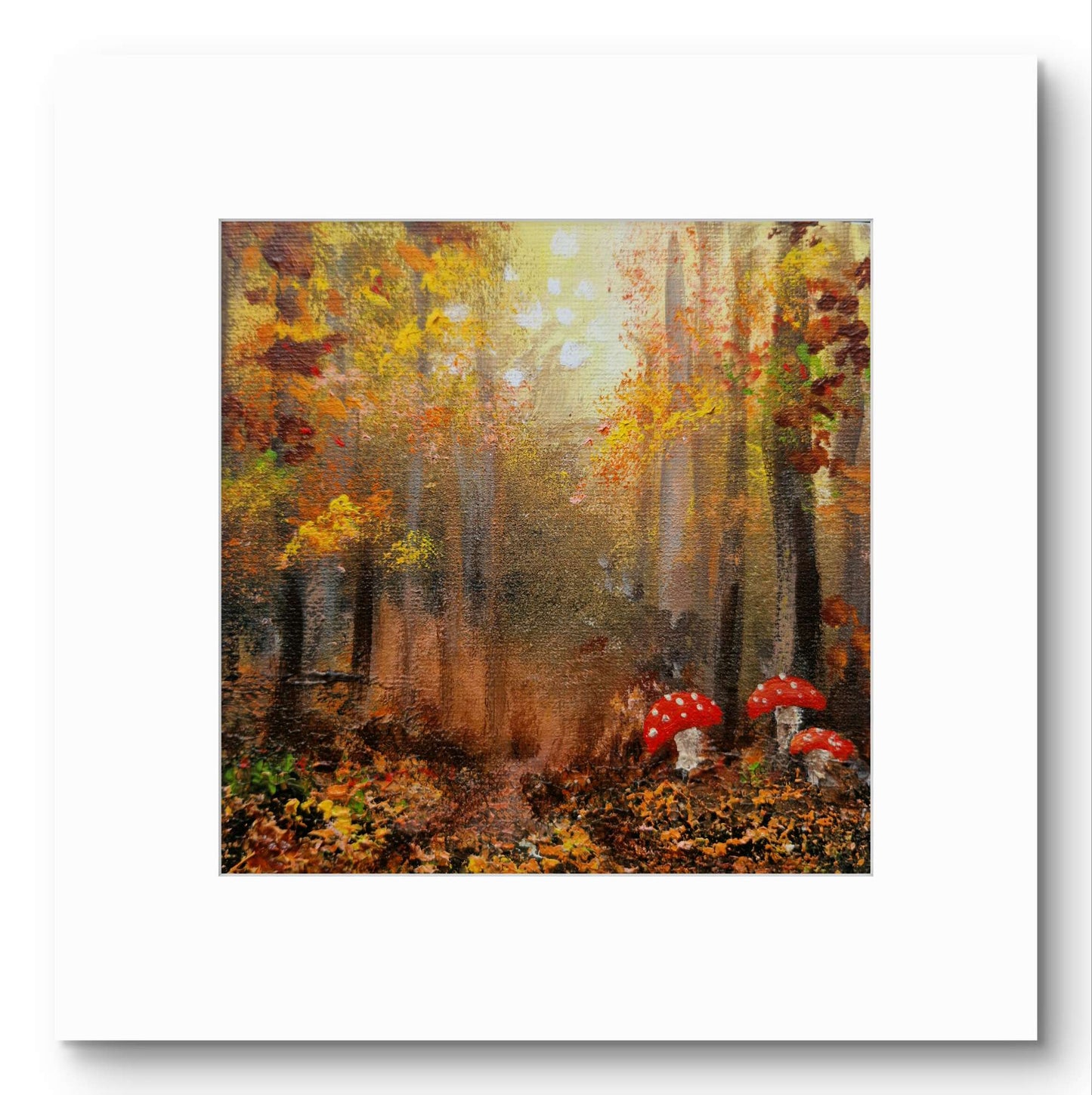 Wildlife and floral collection of Small Framed prints. 7" x7" white wooden frames. Comes with a mini easel for display purposes.