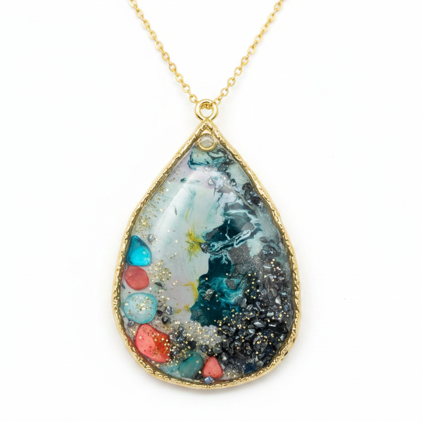 Artist Palette collection. Unique handmade one off pendants.