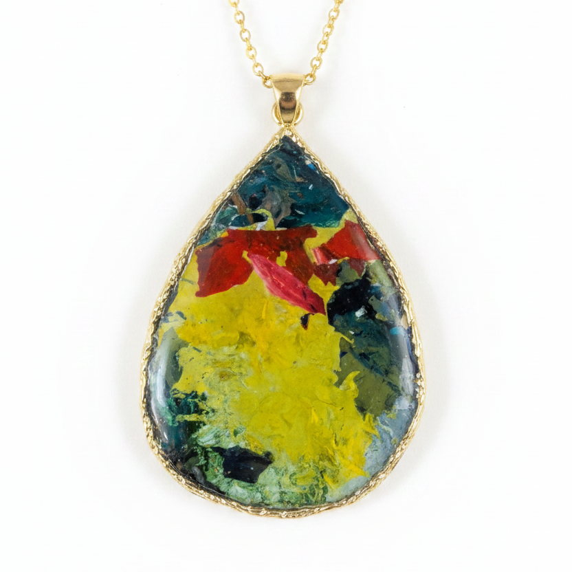 Artist Palette collection. Unique handmade one off pendants.