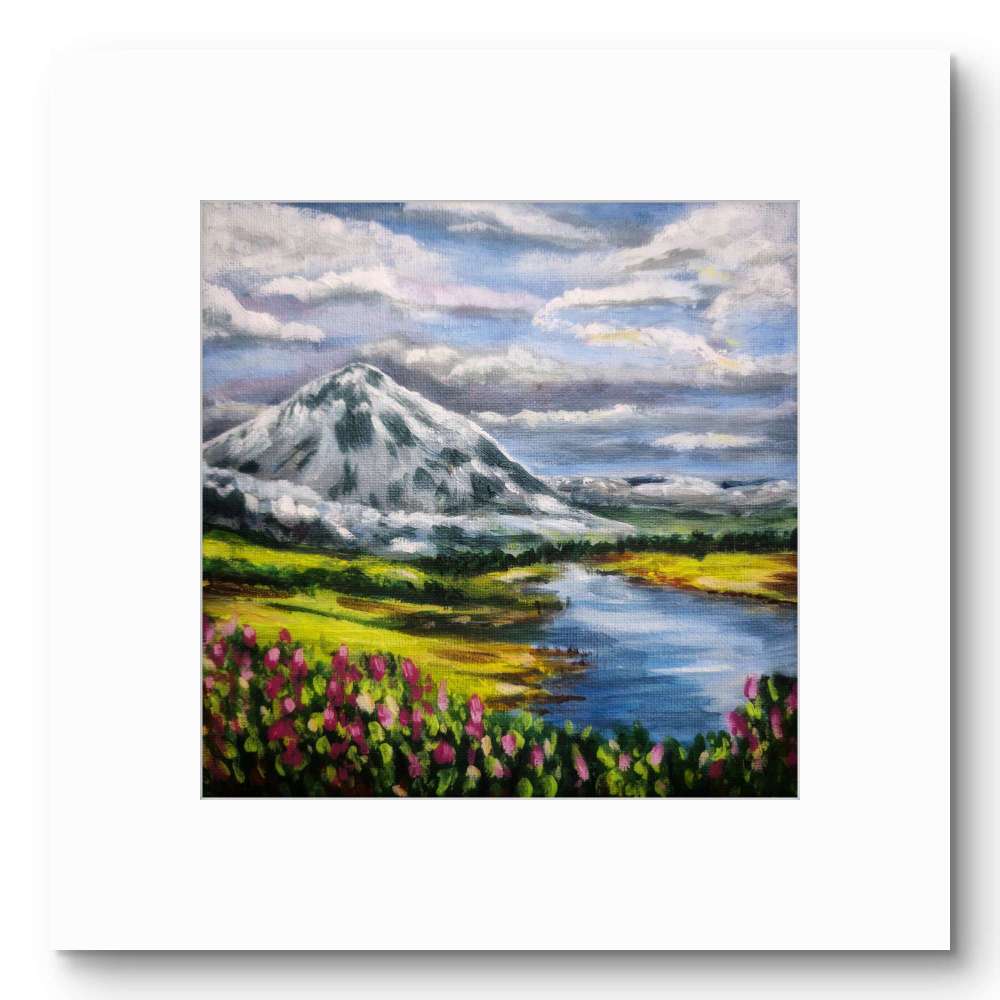 Wildlife and floral collection of Small Framed prints. 7" x7" white wooden frames. Comes with a mini easel for display purposes.