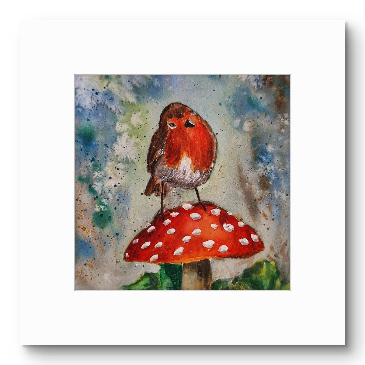 Robin on Mushroom | Miniature Memory NEW