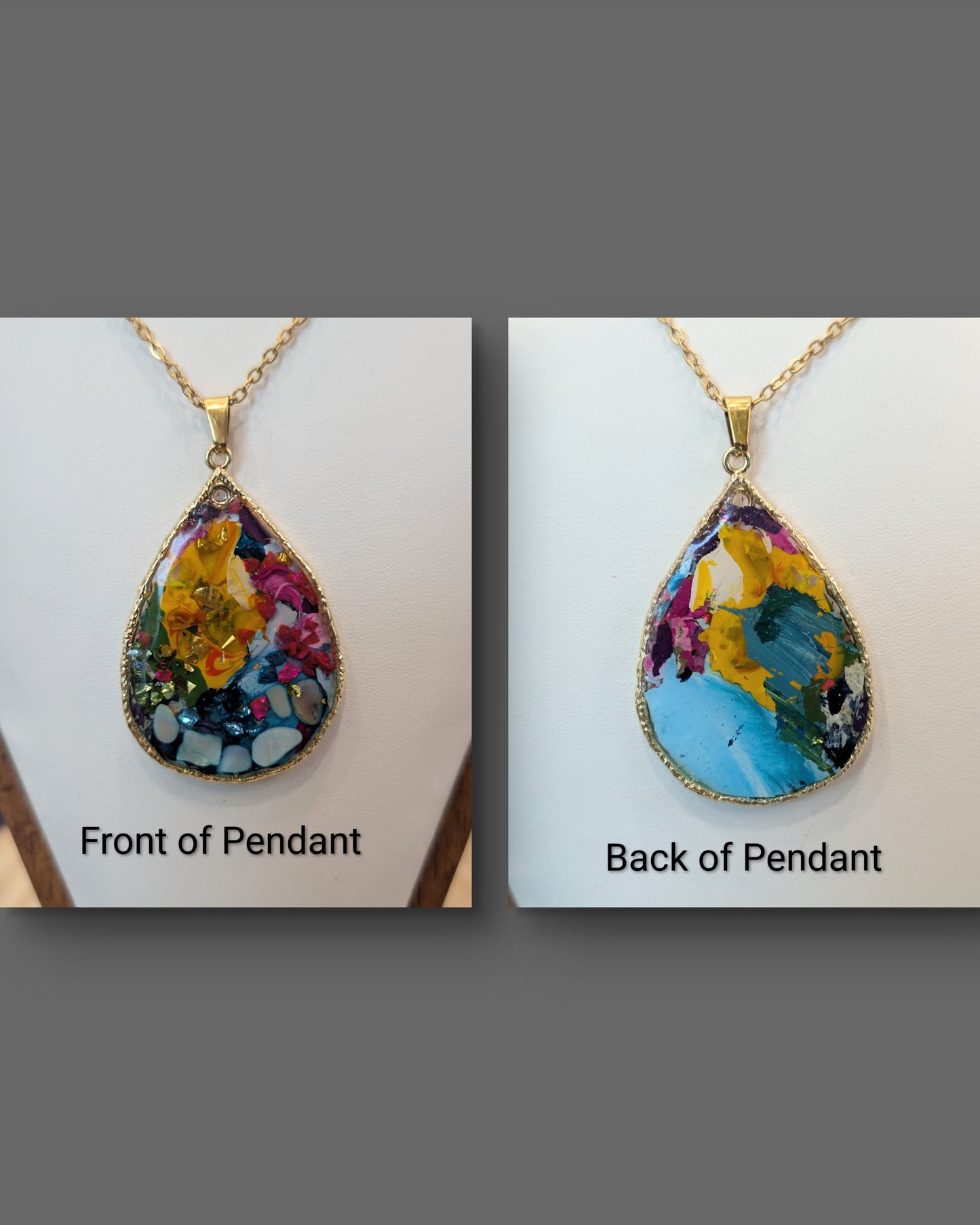 Artist Palette collection. Unique handmade one off pendants.