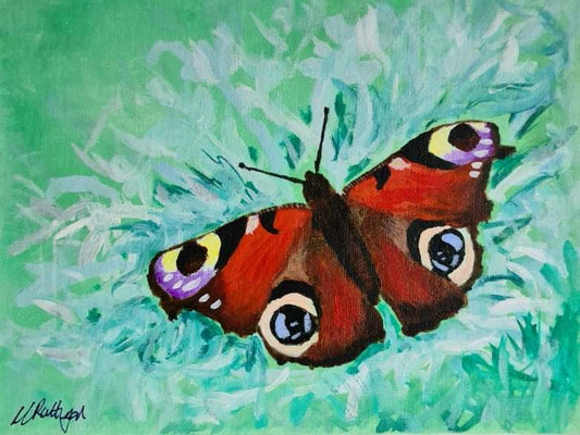 peacock butterfly original painting